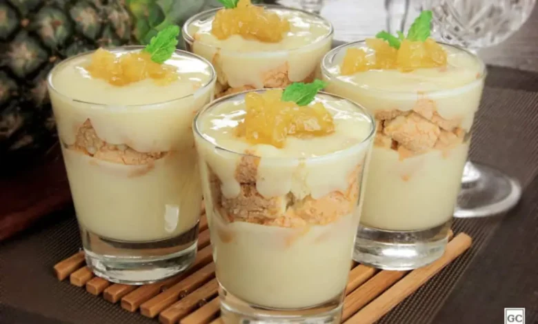 Gelado de Abacaxi no Copo