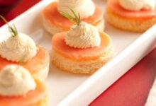 Receita de Canapés de Salmão Defumado
