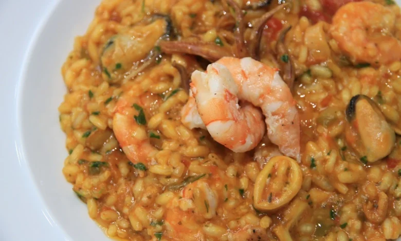 Risoto de Açafrão com Frutos do Mar
