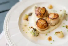 Espuma de Ervilhas com Vieiras Grelhadas