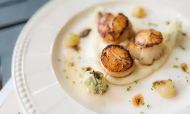 Espuma de Ervilhas com Vieiras Grelhadas